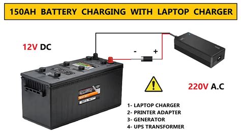 12 Volt Power Supply for 150Ah Battery Charger using Laptop Charger ...