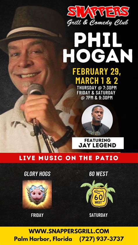 Phil Hogan Comedy Tour Tickets In Palm Harbor Fl United States