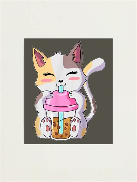 Cat Boba Tea Bubble Tea Anime Kawaii Japanese Girls Teenager 2