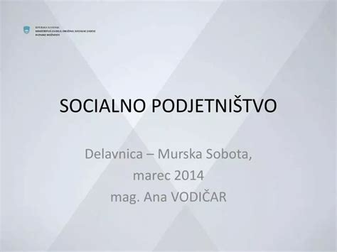 PPT SOCIALNO PODJETNIŠTVO PowerPoint Presentation free download ID