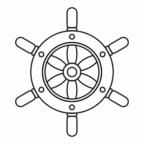 Pirate Ship Wheel Drawing