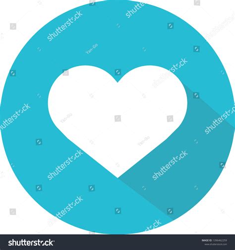 Blue Heart Icon Romantic Love Symbol Stock Vector (Royalty Free ...