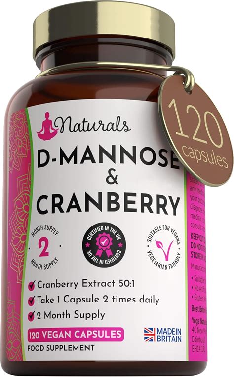 D Mannose And Cranberry Capsules Months Supply Mg Extract