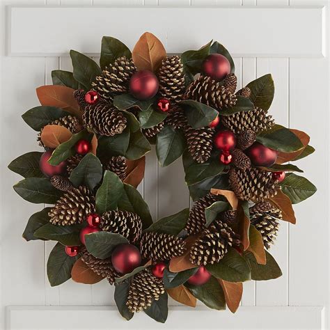 Could Easily DIY This Pier 1 Oversized Faux Magnolia Wreath Perfect