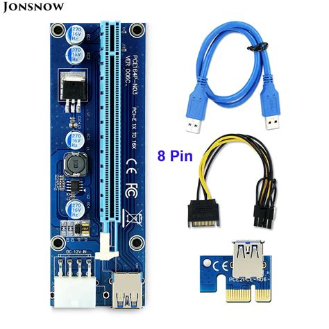 USB 3 0 PCIE 8pin 006C Riser Express 1X 4x 8x 16x Extender Riser