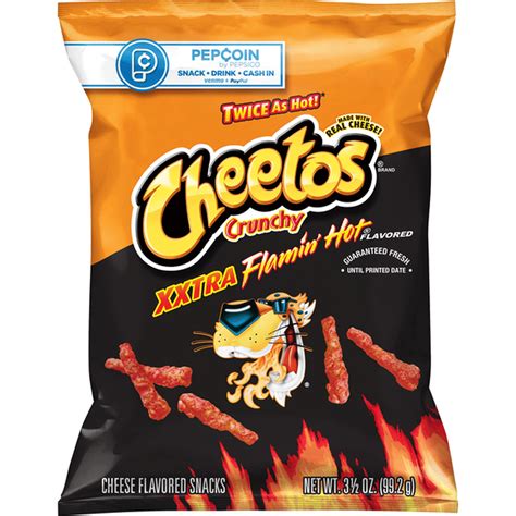 Cheetos Crunchy Xxtra Flamin Hot Cheese Flavored Snacks 3 5 Oz