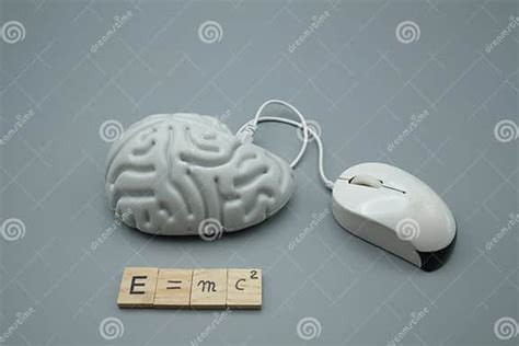 A Brain Connected To A Computer Mouse With Physical Formula Stock