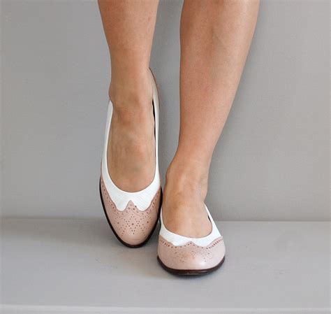 Ballet Flats Spectator Shoes Two Tone Wingtip Flats