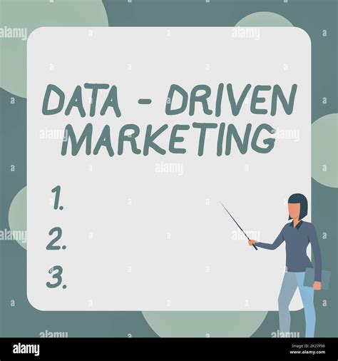 Conceptual Display Data Driven Marketing Word Written On Process By