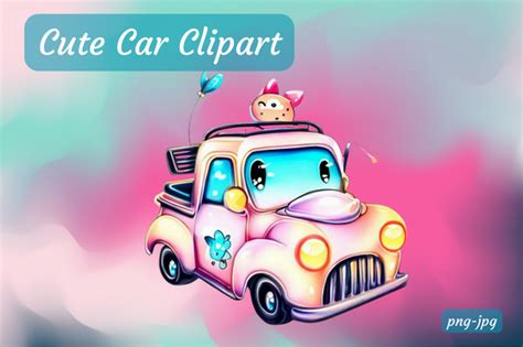 Cute Car Clipart Graphic by Graphics XT · Creative Fabrica