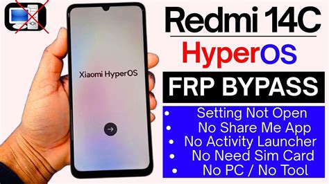 redmi  xiaomi hyperos frp bypassunlock   space
