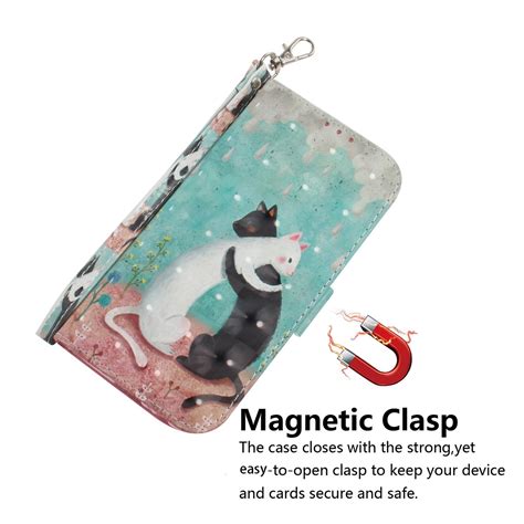 For Infinix Hot S D Colored Horizontal Flip Leather Phone Case Black White Cat Alexnld