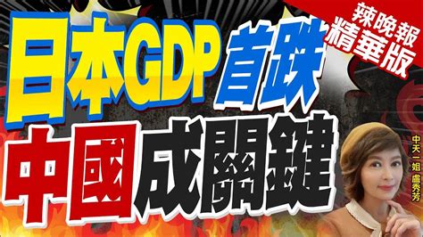 【盧秀芳辣晚報】日本三季度gdp萎縮 專家日本應改變對華戰略思維｜日本gdp首跌 中國成關鍵 精華版 Ctinews Youtube