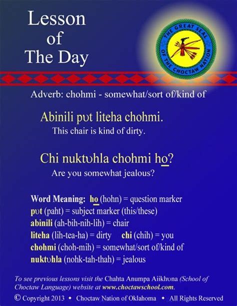 a poster with the words lesson of the day