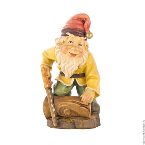 Фигурка из дерева "Домовой гном - дровосек" в интернет-магазине Ярмарка ...