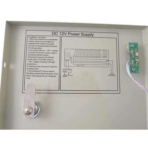 Ch Channel Power Supply Distribution Box V Dc A For Cctv