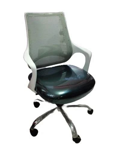 Mid Back Black Leather Boss Chairs Fixed Arm At In Bansbaria