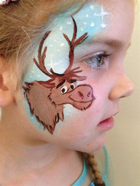 Sven Frozen Face Painting Frozen Face Paint Face Painting Christmas