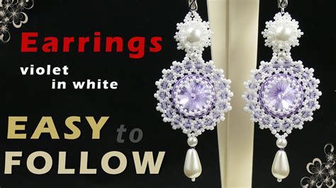 How To Make Beaded Earrings Using 14 Mm Rivoli Beading Tutorial YouTube