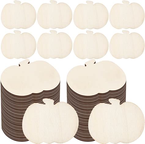 Amazon Blulu 96 Pcs Thanksgiving Wooden Pumpkin Cutouts Unfinished