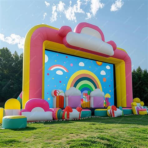 Outdoor childrens theater stage stage designed by Bauhaus huge screen