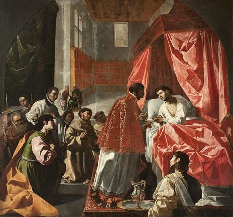 The Viaticum Of Saint Bonaventure Painting By Francisco De Zurbar N