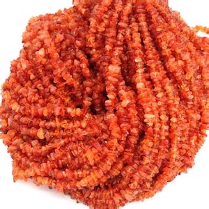 Karneol Uncut Chips Edelstein Perlen Nat Rliche Orange Etsy De