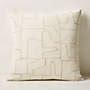 Arabella White Velvet Modern Throw Pillow With Feather Down Insert