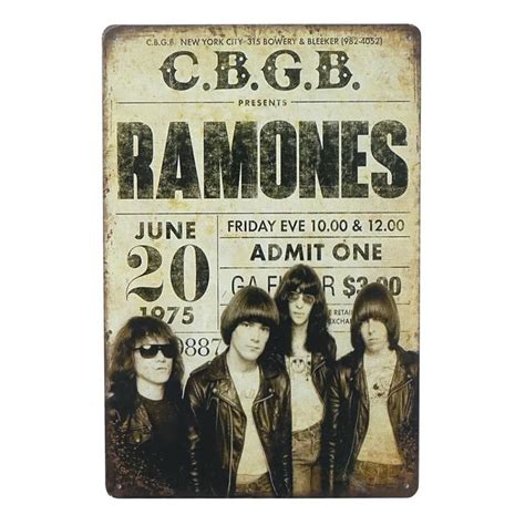 Plakat Tabliczka Dekoracyjna Metalowa Ramones Cbgb Rustykalneuchwyty