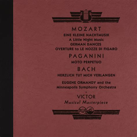 Mozart Eine Kleine Nachtmusik German Dances Works By Paganini And