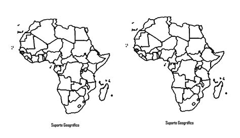 Continente Africano Para Colorir - 4 MAPAS MUDOS DO CONTINENTE AFRICANO PARA COLORIR EM PDF