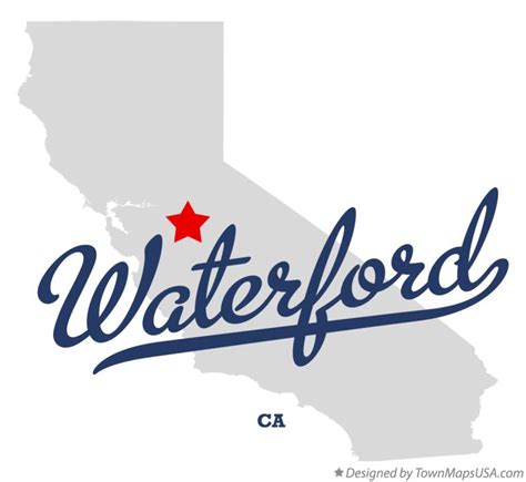 Map of Waterford, CA, California