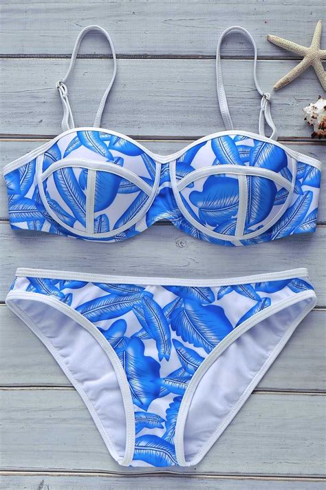 Off Alluring Printed Women S Bikini Set Rosegal