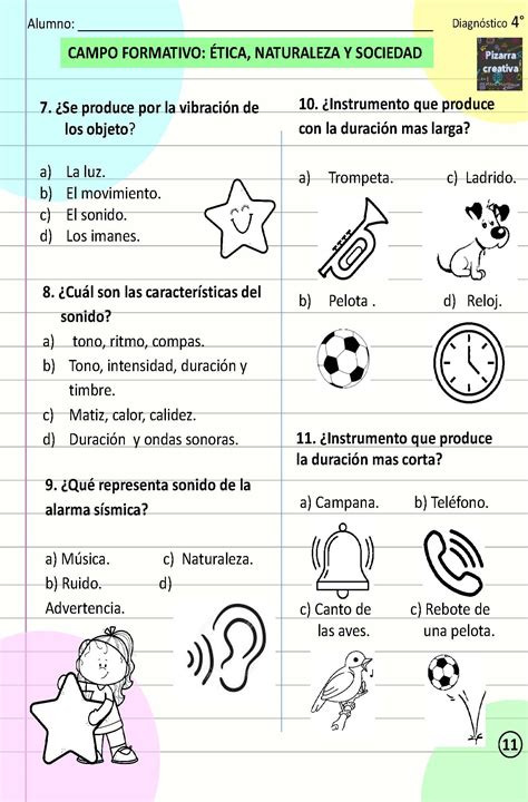 Examen DiagnÓstico Para 4°grado Y 4º De Primaria 2023 2024 Imagenes Educativas