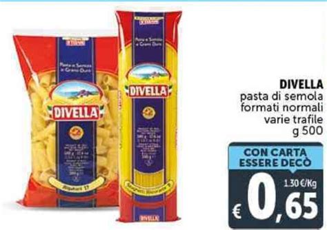 Divella Pasta Di Semola Formati Normali G 500 Offerta Di Deco Supermercati