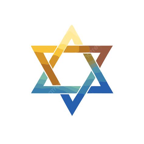 Star Of David Logo And Image Vector A Simplistic Colorful Icon Of