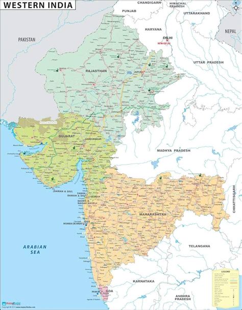 West India Map, West Zone Map Of India, 42% OFF