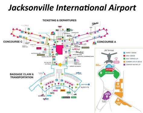 Jacksonville International Airport Map - Ontheworldmap.com