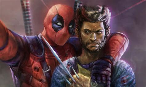 Download Deadpool And Wolverine In An Intense Battle Scene Wallpaper