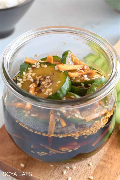 Japanese Pickled Cucumbers With Ginger Soya Eats