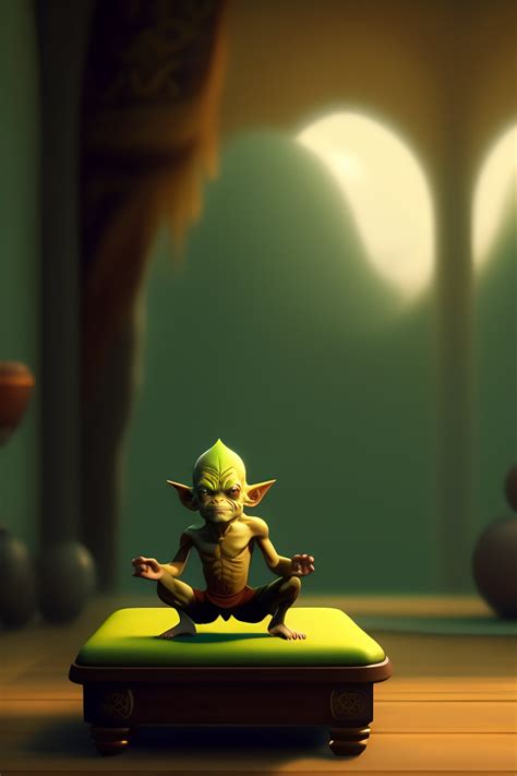 Lexica Gollum Doing Yoga From Ocarina Of Time Directed By Wes