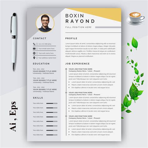 Creative Resume Template and Cover Letter Layout - MasterBundles