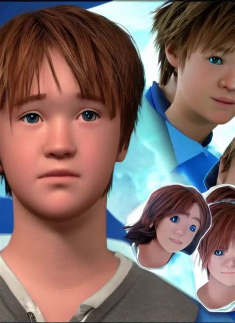 Haley Joel Osment Realistic Sora From Kingdom Hearts Stable Diffusion