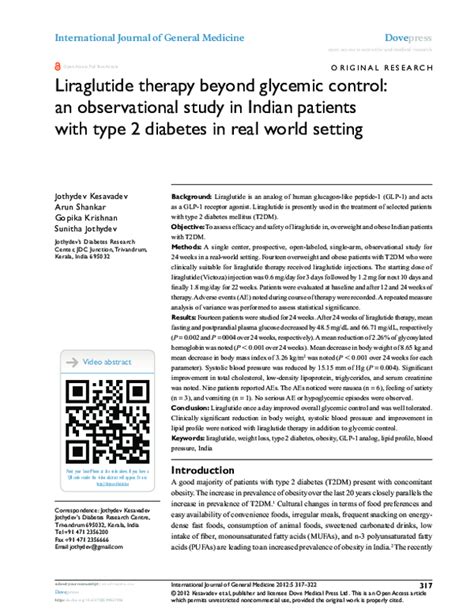 Pdf Addition Of Metformin To Liraglutide A Glp 1 Receptor Agonist Improves Glycemic Control