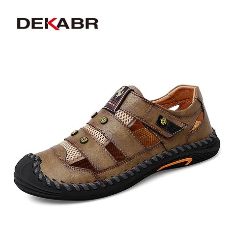 Dekabr Summer Sandals New Genuine Leather Men Shoes Summer New Large Size Men S Sandals Fashion