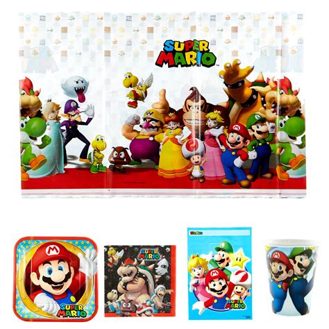 Buy Super Mario Party Tableware And Decorations Bundle 16 Guests For