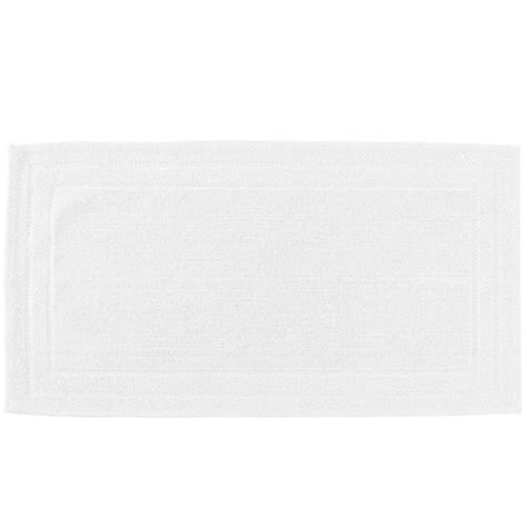 Tapis De Bain Bouclette De Coton Biologique Source Carre Blanc La Redoute