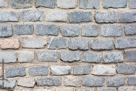 Muro De Adoquines De Piedra Gris Stock Photo Adobe Stock