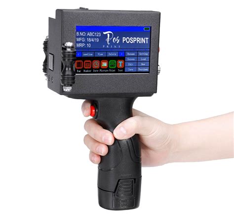 Posprint Portable Handheld Intelligent Inkjet Batch Coding Machine And