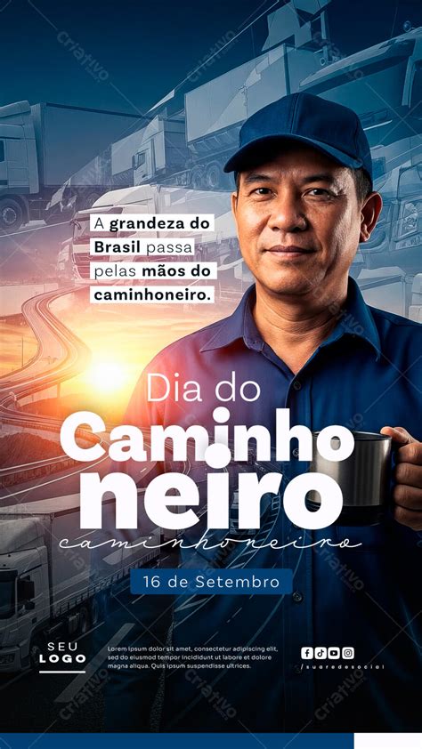 Flyer Dia do Caminhoneiro PSD Editável | PSD Premium [download]